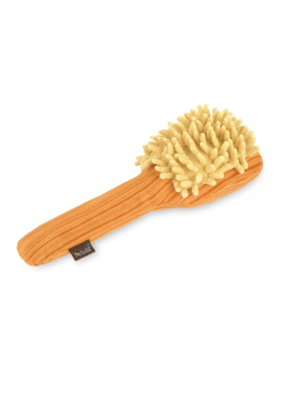 P.L.A.Y. Bark 'n Bristles Plush Dog Toy Beige Tan Comb Pet Toy in Size S/M